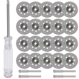 Leogony 20 PCS Diamond Cutting Discs Set Compatitble with Dremel Rotary Tools for Stone Cutting