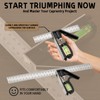 Set Square, 2-Piece Multifunctional Right Angle Ruler, Professional Combination Square