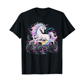 Monster Truck Unicorn Birthday Party Girls Monster Truck T-Shirt