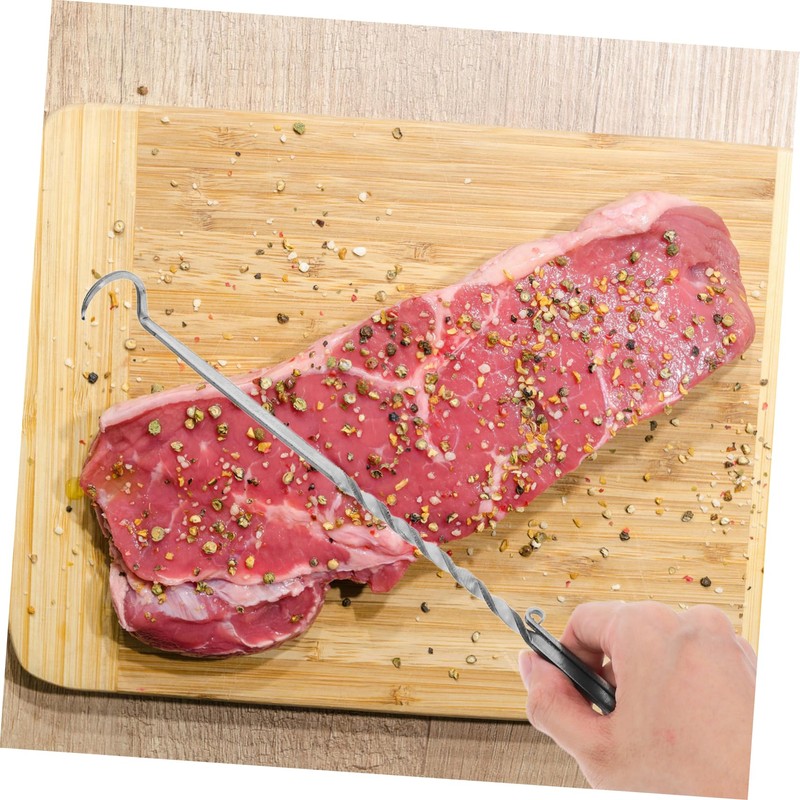 Levemolo Stainless Steel Meat Flipper Hook BBQ Food Turner for