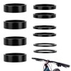 8 Piece Bicycle Handlebar Spacer Set Ahead Spacer Black Bicycle