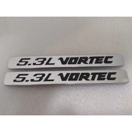 5.3L 2pcs 5.3L VORTEC Side Fender Door Badge Emblems