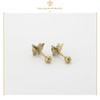 IMPERO JEWELRY Aretes Broqueles De Mariposas De Oro Rosa Laminado