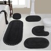 Home Weavers Hampton Crochet Reversible Bathmat 100% Cotton Bathroom Rugs
