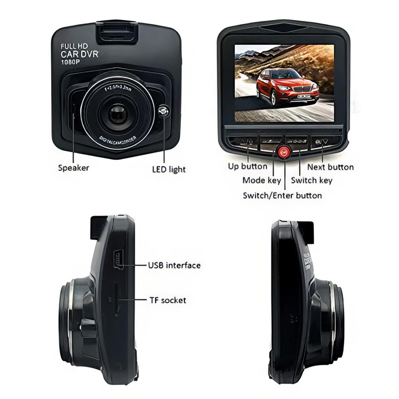 MASO Dash Camera 2.4″ 1080P HD Car DVR Camera Dash