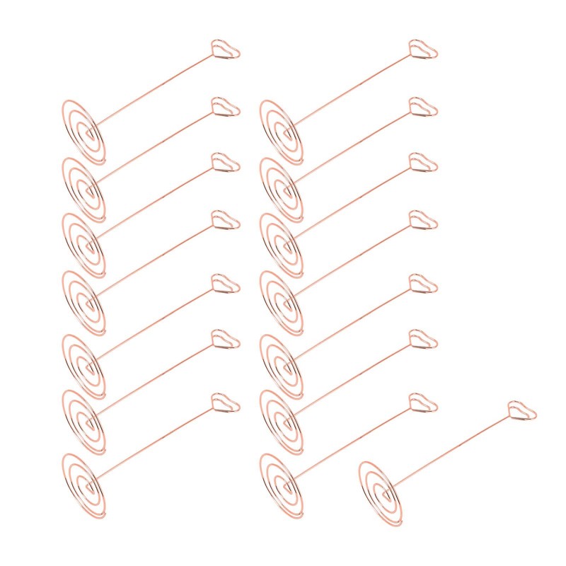 15PCS Table Number Holder 22cm Heart Shaped Iron Wire Picture