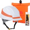 IZANO2 Disaster Prevention Helmet, Folding Helmet, With Chin Strap Whistle