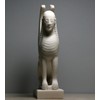 Sphinx Greek Mythical Woman Head Lion Statue Cast Marble Sculpture