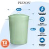 Plexon Round Trash Can 13 Gallon, Vintage Metal Outdoor Trash