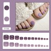 24 Pcs Square Press on Toenails Double Tone Color Fake