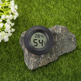 Juego de 2 Mini Termómetros para Frigorífico y Congelador,Higrómetro Electrónico,Termómetro Integrado Para Interiores y Hogares,Detector de Temperatura y Humedad,UD01 Negro