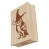 Wise Barn Owl with Witch Hat Rectangle Rubber Stamp for