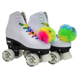Epic Skates Epic Allure Light-Up Quad Roller Skates, White, Youth 2