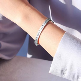 Gleamart Inspirational Bracelet Best Friend Adjustable Bangle Gift Not Sisters by Blood But Sisters by Heart