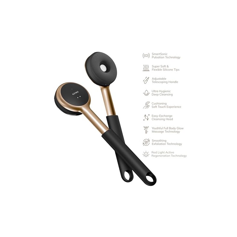 Geske Led Sonic Full Body Brush Cepillo Limpiador Corporal Exfoliante
