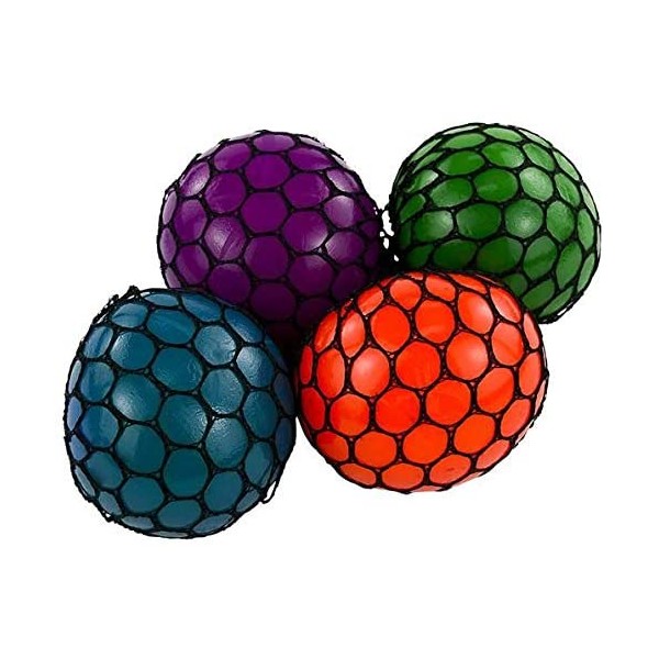 Rhode Island Novelty 3 Inch Neon Mesh Squeeze Ball, One per Order