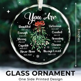 Christian Gifts for Women - Christian Gifts, persont for Women Faith, Religious persont - Christmas Ornaments, Religious Christmas Ornaments, Inspirational Ornament - Glass Ornament