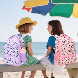 Jumpopack Girls Backpack Kids School Backpacks for Girl Elementary School Bag Bookbag Girls Backpack with Lunch Box,Glitter Material Beige