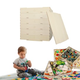 JOYABEST 6 Tray Toy Blocks Sorter & Sifter, Toy Storage Organizer, Portable Storage Brick Box for Building Blocks 5 Different Sizes