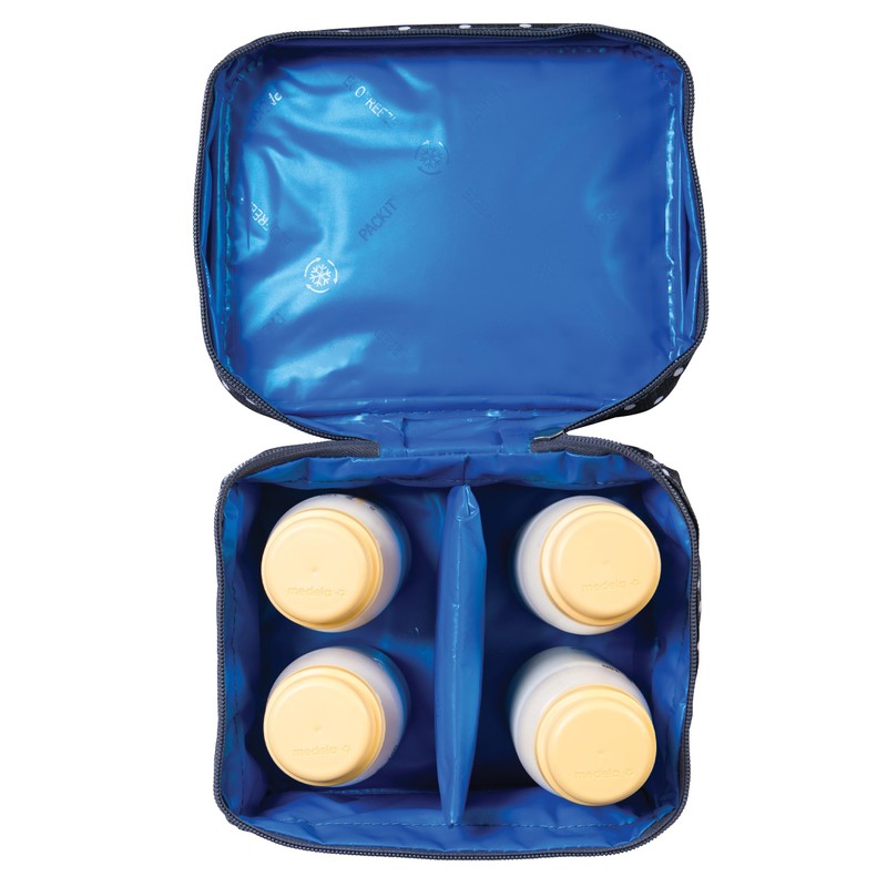 PackIt Freezable Bottle Cooler for Breastmilk and Formula, Polka Dots,