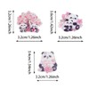 Set of 5 Spring Pink Cherry Blossom Panda Brooch Bookbag