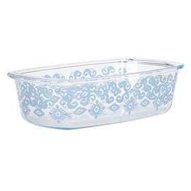 Spice by Tia Mowry Spice Cloves 1.6 QT Loaf Pan Oven, Dishwasher, and Microwave Safe Borosilicate Glass Bakeware