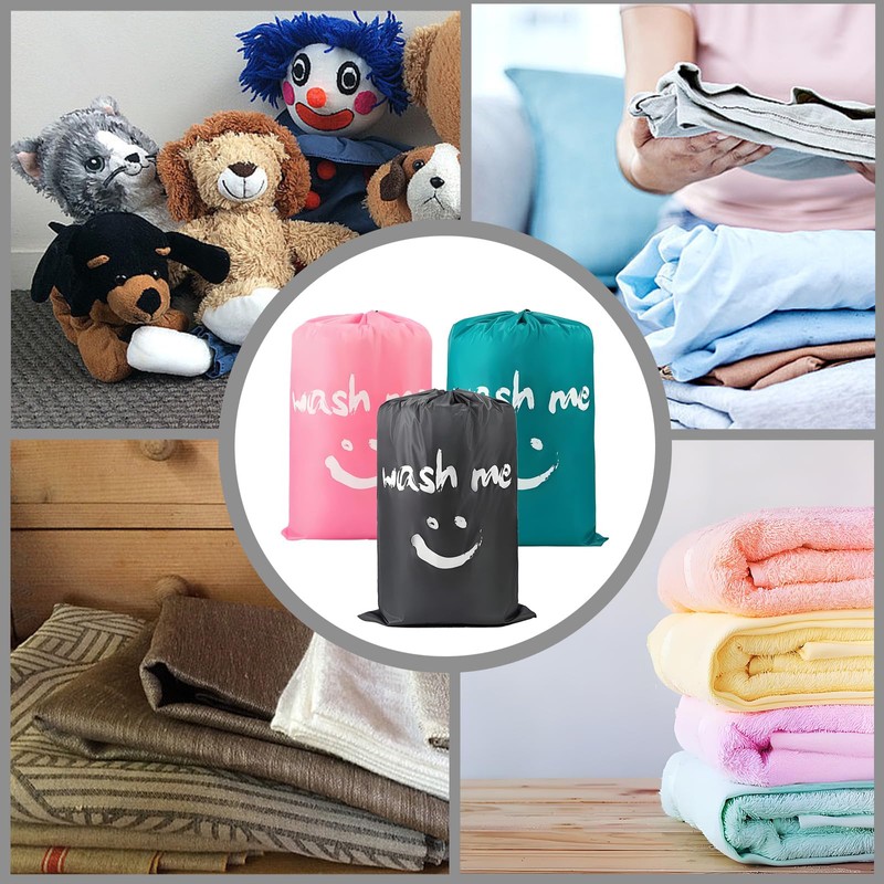 Pack of 3 Laundry Bags Travel Dirty Laundry Bag Travel