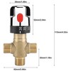 Byttlerom Thermostatic Mixing Valve Solid Brass G1/2 for Shower System
