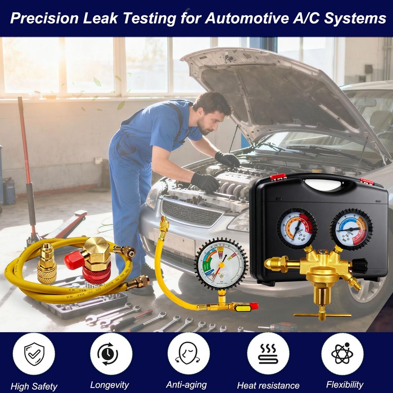 ZGTools 53010 Automotive/HVAC Pressure Tester Kit, Nitrogen Pressure Testing Tools,