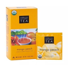 Hawaiian Natural Tea Mango Peach Flavored Organic Tea - Tropical Fruit Green Tea