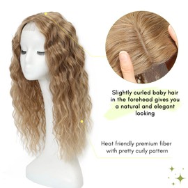20" Curly Hair Topper for Women, Instant Style Transformation
