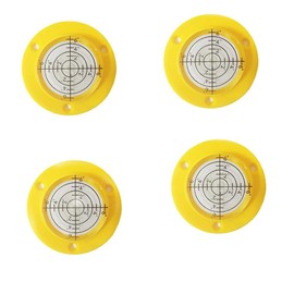 50mm High Accuracy Bullseye Spirit Level Caravan Level Tool with Mounting Hole 4 Pack
