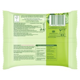 Simple Kind to Skin Biodegradable UK's No. 1 facial skin care brand* Cleansing Wipes for sensitive skin 2x25 PC