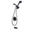 WOWOW Matte Black Shower Faucet Set with Tub Spout and