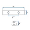Rubber Bumper Strip, Universal 10" x 2" x 2" inch