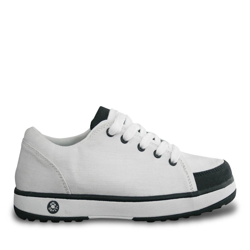 DAWGS Zapatillas Cruzadas para Caminar, Blanco/Azul Marino, 7 M US