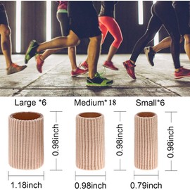 30 Pieces Toe Cushion Tubes Toe Sleeves Soft Gel Corn Pad Protectors for Cushions Corns, Blisters, Calluses, Toes and Fingers