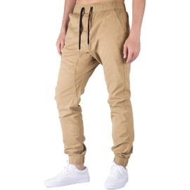 ITALYMORN Khaki Joggers for Men with Pockets (Khaki, X-Large)