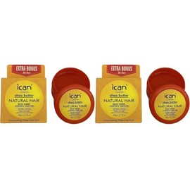 ican London Shea Butter Edge Control Hair Gel Extra Hold 2 x 80g