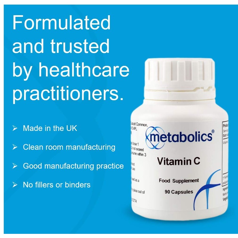 Vitamin C Capsules by Metabolics | 500mg Vitamin C Per