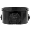 10 x Weatherproof Junction Box Outdoor Black - 80x40mm Round