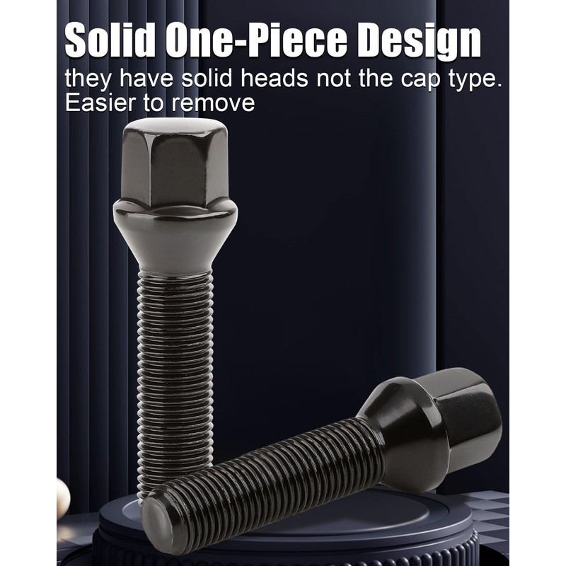 GAsupply 14x1.5 40mm Shank Lug Bolts, Fit for X3 E83,
