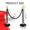 2 PCS Black Stanchions with Black Ropes - Crowd Control