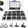 FullFun 510PCS M3 M4 M5 Hex Socket Head Cap Screw