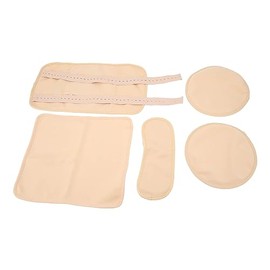 Kit de Paquete de Aceite de Ricino, Previene Fugas Tamaño Reutilizable Ajuste Correa Elástica de Envoltura de Aceite de Ricino para el Cuello (Caqui)