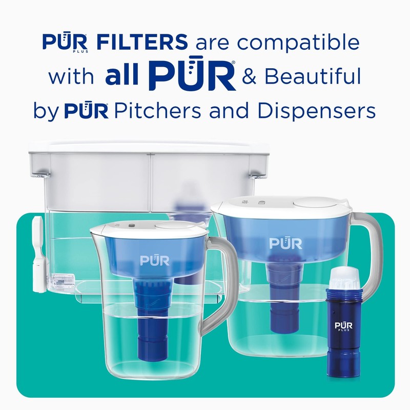 PUR PLUS Lead Reducing Water Pitcher and Dispenser Replacement Filter,