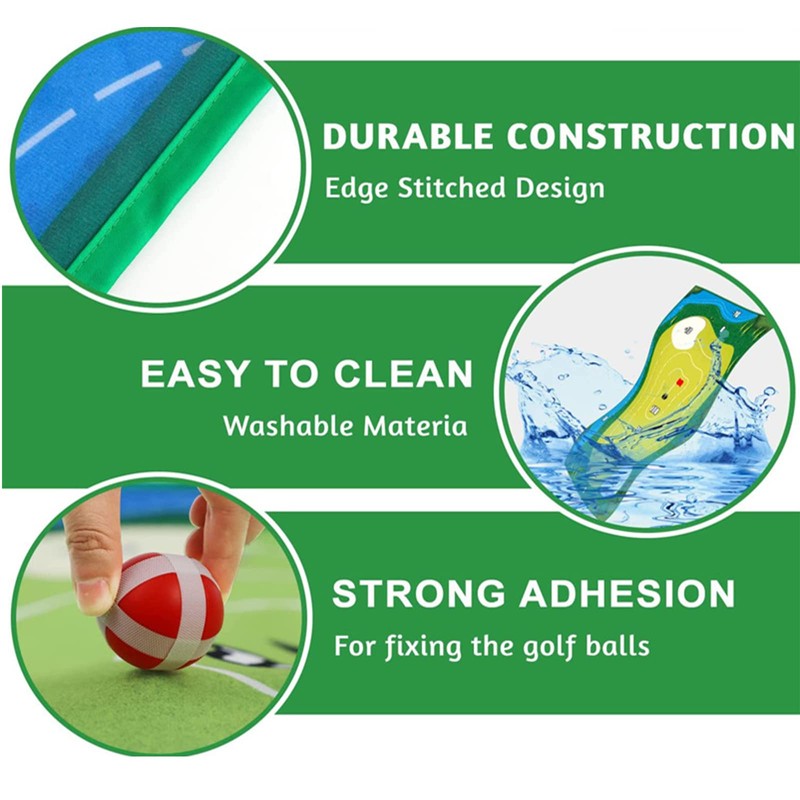 Portable Indoor/Outdoor Golf Game Set with Chipping Golf Play Mat,