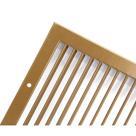 HVAC Premium 6" x 12" [Duct Opening] Toe Kick Vent Grille - HVAC Register Cover [Outer Dimensions: 7.5 X 13.5] - Brown