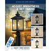 Solar Post Lights Outdoor, 17" Dusk to Dawn Lamp Posts
