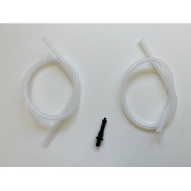 Jura 2x milk hose tube (36cm) for frothing nozzles + nipple connectors #69490, suitable for all Jura Cool Control devices and Jura milk containers